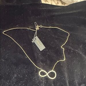 14 kt gold and CZ Gold Infinity Necklace New 🆕